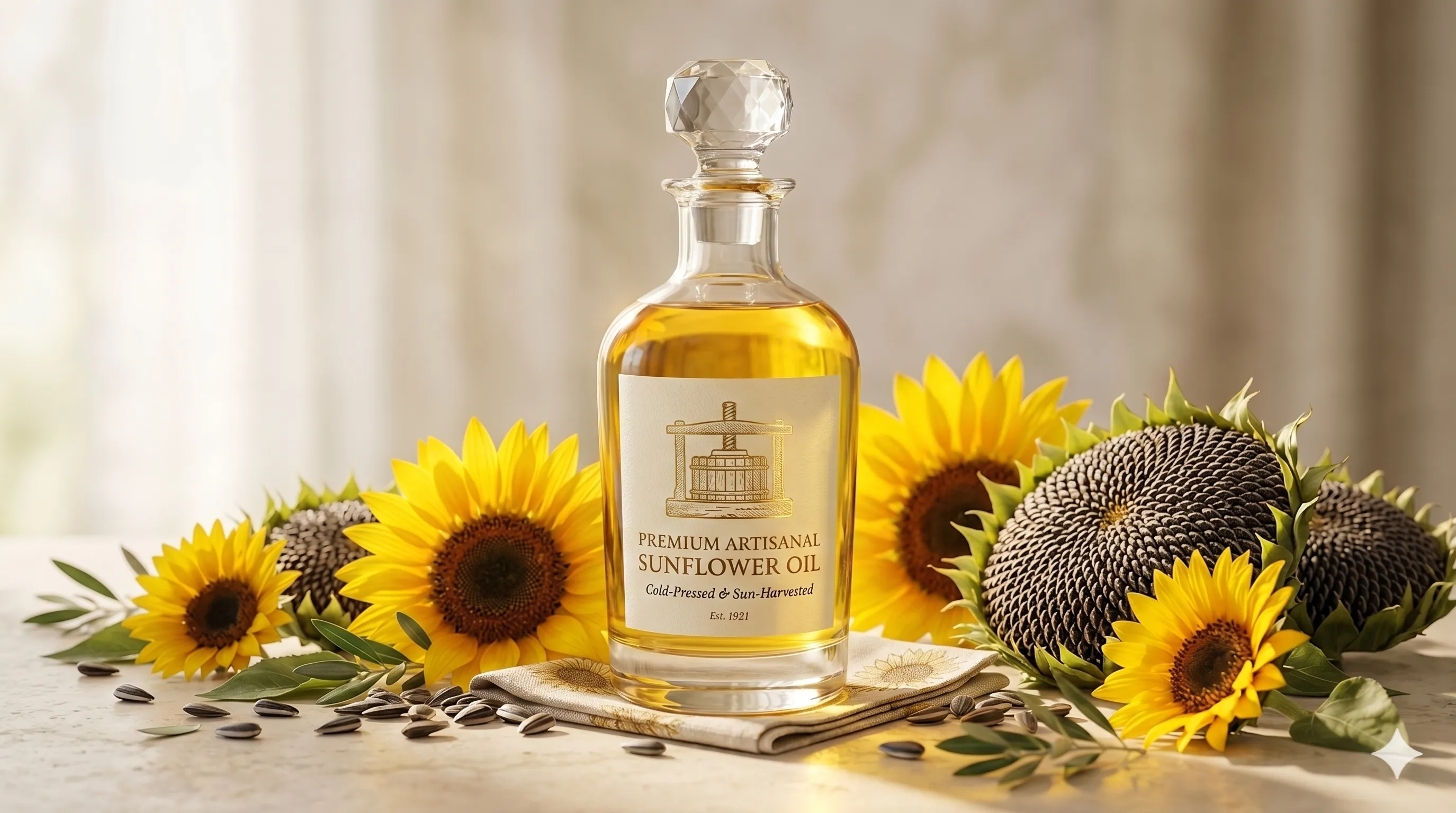 Pure sunflower oil ready for delivery